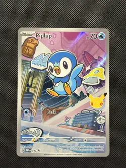Pokemon 30th First Partner - Piplup - MEP 042 - Illustration Art PROMO - M/NM - Image 2