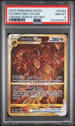 Fa/Giratina Vstar Pokemon Sword And Shield Crown Zenith GG69 PSA 9 - Image 1