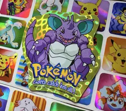 Pokemon Nidoking Holo Vintage Pocket Monsters Vending Machine Sticker 98 Konica - Image 2