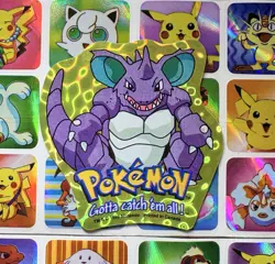 Pokemon Nidoking Holo Vintage Pocket Monsters Vending Machine Sticker 98 Konica - Image 3