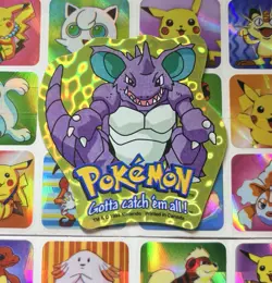 Pokemon Nidoking Holo Vintage Pocket Monsters Vending Machine Sticker 98 Konica - Image 4