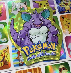 Pokemon Nidoking Holo Vintage Pocket Monsters Vending Machine Sticker 98 Konica - Image 5