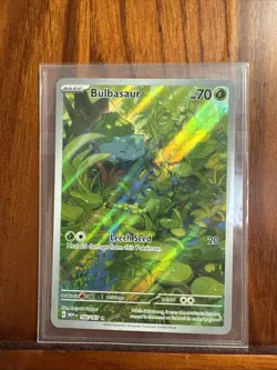 2023 POKEMON MEW EN-151 166 BULBASAUR ILLUSTRATION RARE NEAR MINT - Image 1