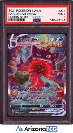 Pokemon 2021 Gengar VMAX 271/264 Full Art Secret Rare Fusion Strike PSA 9 - Image 1