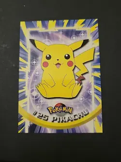 NM 1999 Topps Pokemon #25 Pikachu (TV Animation Series 1) 3rd Print Green Logo - Image 1