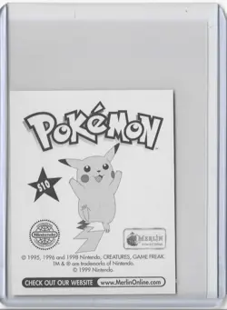 Pokemon- 1999 Topps Merlin Psyduck Sticker S10 Prism - Image 2