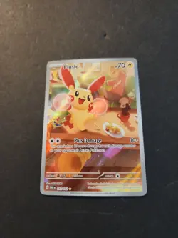 Pokemon Plusle 193/182 SV04: Paradox Rift Illustration Rare Holo 70 HP - Image 1