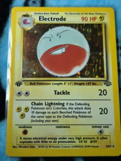 Pokemon Electrode Jungle 1st Edition Holo Rare 02/64 90HP English - Image 1