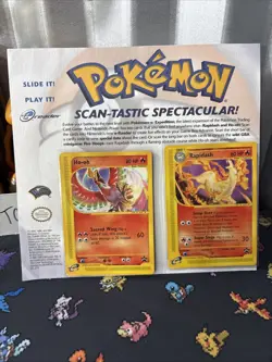 Original WOTC Pokemon Promo e-Reader Ho-Oh & Rapidash W/ Sheet_ Corner Damage ! - Image 2