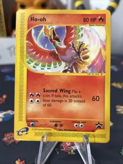 Original WOTC Pokemon Promo e-Reader Ho-Oh & Rapidash W/ Sheet_ Corner Damage ! - Image 3
