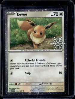Eevee - 133/165 / Holiday Calendar Festive Stamp 2025 (NM) / Pokemon TCG - Image 1