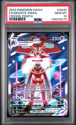 2023 Pokemon Sword And Shield Crown Zenith #GG45 Fa/Deoxys Vmax PSA 10 - Image 1