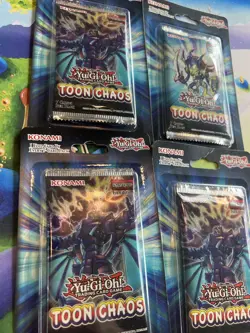 Yugioh Toon Chaos 1st Edition Sealed Blister Pack. Lot Of 4 Blisters - Image 3