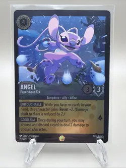 Disney Lorcana Winterspell # 191/204 Angel - Experiment 624 Legendary Cold Foil - Image 1