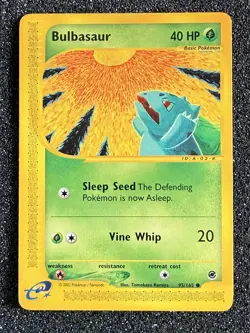 BULBASAUR 95/165 Expedition NON-HOLO E-Series / E-Reader Pokemon TCG card NM - Image 1