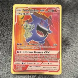 Pokemon Gengar & Mimikyu GX TAG TEAM Foil Card 164/181 English Psychic - Image 1