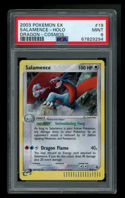 PSA 9 Salamence 19/97 EX Dragon 2003 Holo Rare COSMOS Pokemon Card TCG - Image 1
