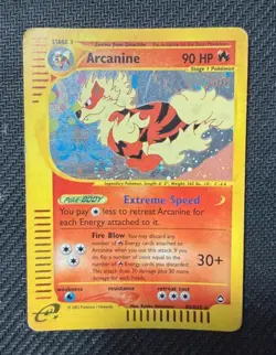 Pokemon Card-Arcanine-Aquapolis-Holo-H2/H32-ENG-Played-Swirl - Image 1