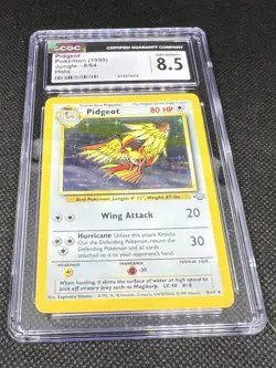 CGC 8.5 Pidgeot 1999 Jungle 8/64 Holo Pokemon Card - Image 1
