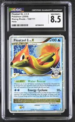 CGC 8.5 Floatzel GL LV.X 2009 Rising Rivals 104/111 Holo Pokemon Card - Image 1