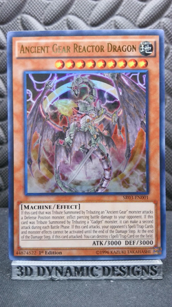 | Yugioh Ancient Gear Reactor Dragon SR03-EN001 1st Edition Ultra Rare NM 🔥 | - Image 1
