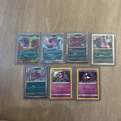 Pokemon TCG Gengar, Haunter, Gastly, Mega Gengar EX Card Lot 7 Cards English - Image 1
