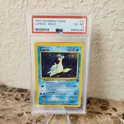 Lapras Holo 10/62 1999 Fossil PSA 6 💦 Very Clean #10 pokemon card - Image 2