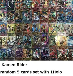 FREE SHIPPING! Kamen Rider Gamba Rising Random 5 Cards Set with 1 Holo - Image 1