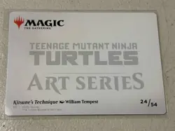 mtg gold signature Kitsune's Technique, Art Series card TMNT - Image 2