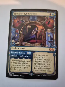 1x Virtue of Knowledge (Showcase MTG Wilds of Endraine (WOE) 279 NM x1 - Image 1