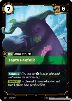 Tasty Faefolk [OGN - 075/298] - LP [Foil] TCG Riftbound - Image 1