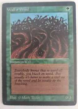 Magic The Gathering MTG Wall of Wood x2 BETA EDITION Moderately Played Free Ship - Image 3