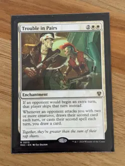 Trouble in Pairs - Commander: Murders at Karlov Manor Enchantment Rare 15 MTG - Image 1