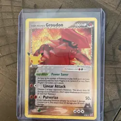 Pokemon Team Magma's Groudon 9/95 NM/M Pokemon 25th Celebrations Card - Image 1