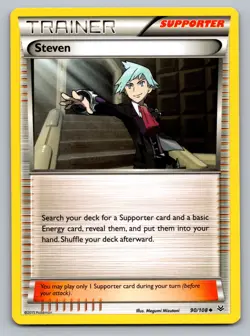 Pokemon TCG XY - Roaring Skies Steven 90/108 - Image 1