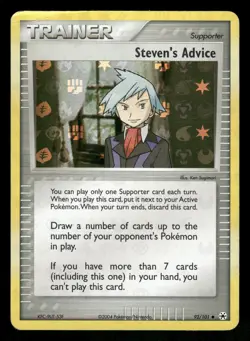 Pokemon Steven's Advice Uncommon Hidden Legends 92/101 MP Reverse Holo - Image 1