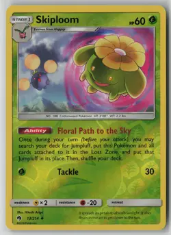 Skiploom 13/214 Pokemon Lost Thunder Uncommon Reverse Holo Light Play 1 - Image 1