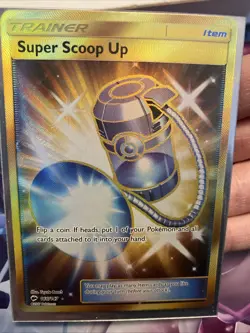 Super Scoop Up - 166/147 - Pokemon Burning Shadows Sun Moon Secret Rare Card NM - Image 1