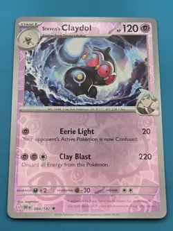 Steven's Claydol 084/182 Pokemon S&V Destined Rivals Reverse Holo Uncommon NM - Image 1