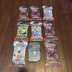 Unopened Pokemon TCG Scarlet & Violet Packs / Sinnoh Stars Mini Tin - Image 1