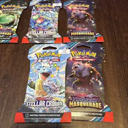 Unopened Pokemon TCG Scarlet & Violet Packs / Sinnoh Stars Mini Tin - Image 3