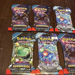 Unopened Pokemon TCG Scarlet & Violet Packs / Sinnoh Stars Mini Tin - Image 4