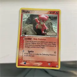 Pokemon TCG Magby 58/92 EX Legend Maker Reverse Holo Common 40 HP Ignite - Image 1