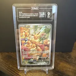 2024 POKEMON TWILIGHT MASQUERADE ILLUSTRATION RARE EEVEE #188 TAG 9 - Image 1