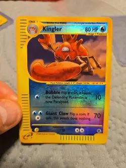 Pokemon TCG - Kingler - Expedition Base Set 15/165 - Reverse Holo - LP-NM - Image 1