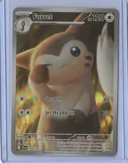Pokemon TCG Furret 168/159 Sv09: Journey Together Illustration Rare Holo 120 HP - Image 1