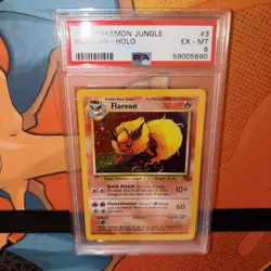 1999 Pokemon Jungle Flareon 03/64 Jungle Holo PSA 6 - Image 1