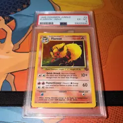 1999 Pokemon Jungle Flareon 03/64 Jungle Holo PSA 6 - Image 2