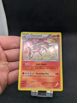 Pokemon Legendary Treasures Charizard 19/113 Cosmos Holo LP/Played - Image 3