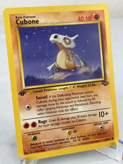 Cubone 50/64 Jungle Set WOTC 1st Edition Pokemon Card - Moderately Played - Image 2